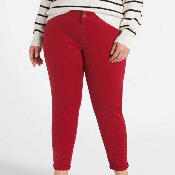41 Hawthorne Rosabel‎ Skinny Pant Burgundy Stitch Fix 18W Nwt - Picture 1 of 7